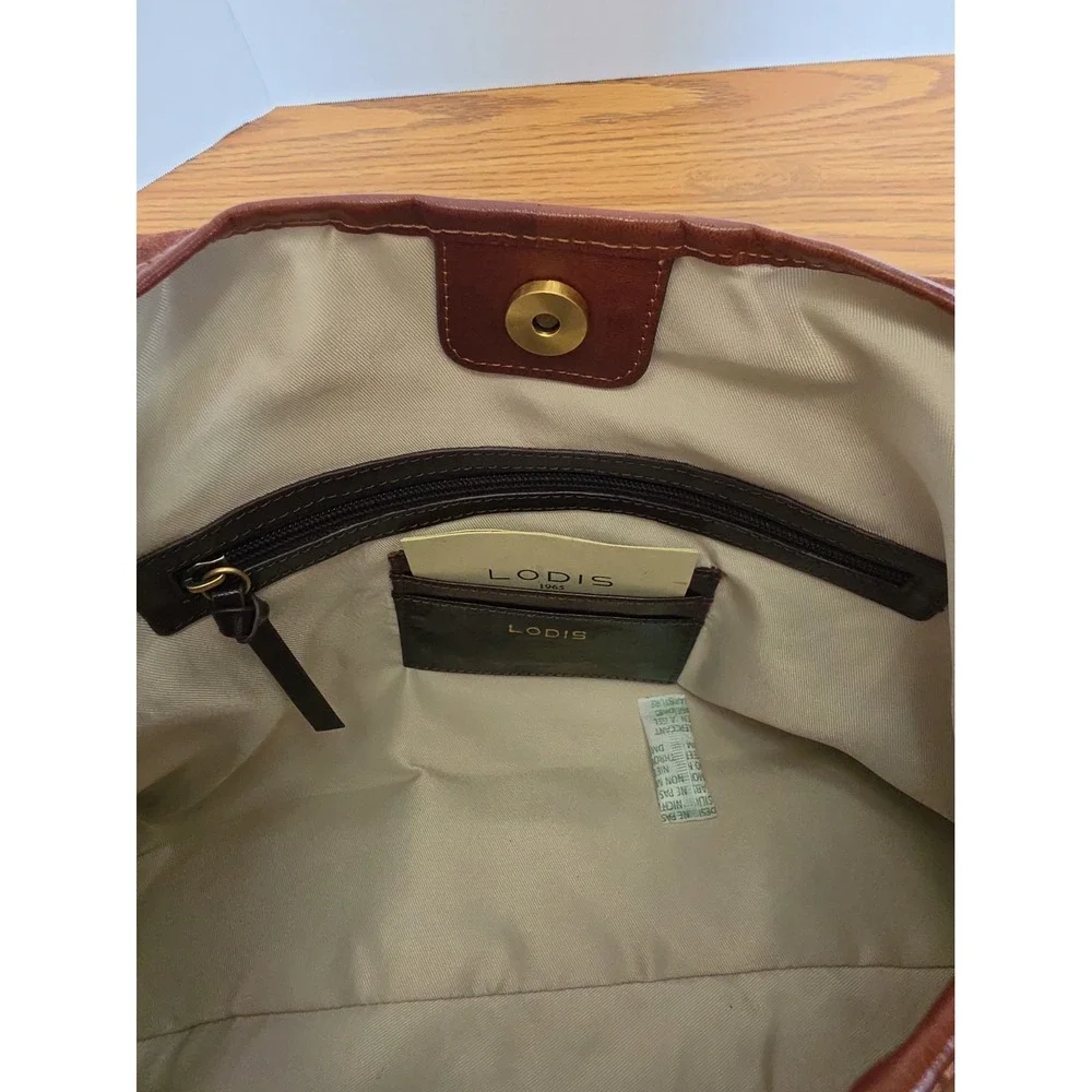 Lodis Piece Train Hobo Bag Patchwork Suede Genuine Leather NWT